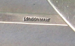 silver buckle: London Make inscription