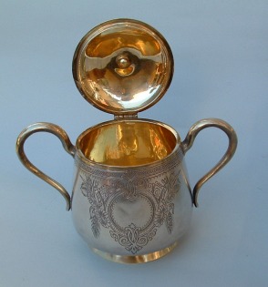 Russian parcel-gilt sugar bowl: Moskow 1896