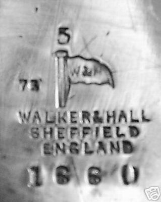 Date hall plate walker marks and silver Vintage Walker