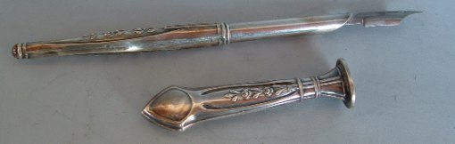 German silver nib holder and seal