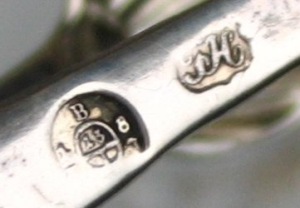Austrian antique silver sugar tongs hallmarks 