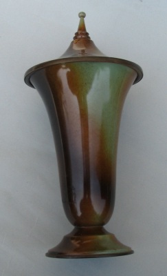 enamel bronze vase