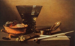 still life painting with pipe lighter