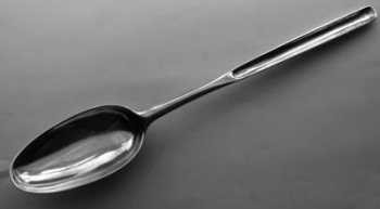 silver marrow spoon: London 1704