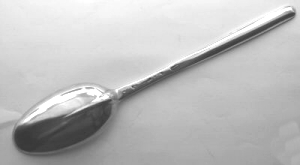 silver marrow spoon: London 1740
