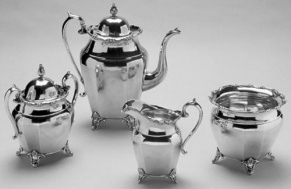 tea or coffee set: Thomas William Brown, Wilmington, c. 1840