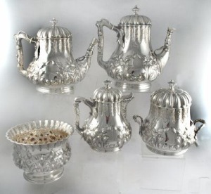 tea and coffee service Grosjean & Woodward for Tiffany, circa 1862