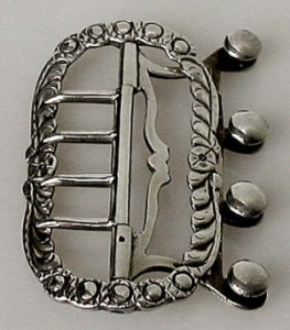 silver buckle: c. 1775