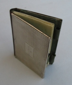 silver dance card holder