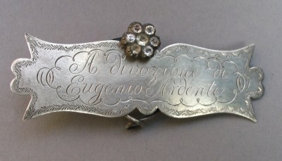 silver ex-voto plaque: Naples 19th century