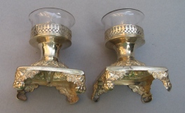 pair of 19th century Belgian silver flower holders