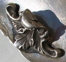 Italian antique silver chamber stick palmatoria: foot casting