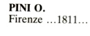 silversmith O. Pini, Florence, ... 1811 ...: hallmark