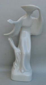 white porcelain geisha figurine