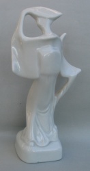 white porcelain geisha figurine