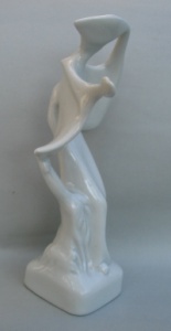 white porcelain geisha figurine