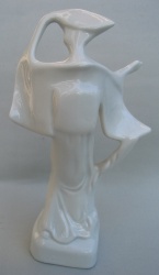 white porcelain geisha figurine