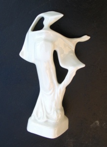 white porcelain geisha figurine