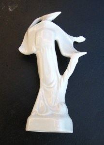 white porcelain geisha figurine