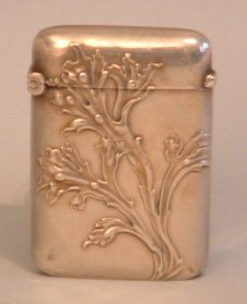 antique silver French matchbox holder - vesta case