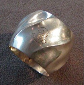 Danish antique silver napkin ring