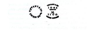Tiffany hallmarks 1870/1875