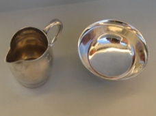 silver plate Reed & Barton Paul Revere Miniature sugar bowl and milk creamer