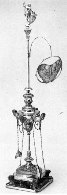 silver oil lamp - Rome circa 1835