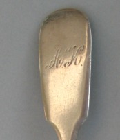 Russian antique silver spoon