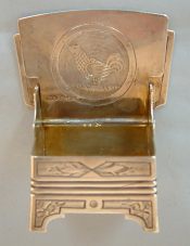 antique Russian silver salt throne