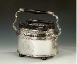 silver warmer of oval shape: Florence, end of 18th century