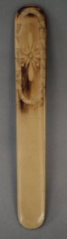 English ivory letter opener with pyrography