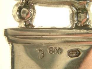 Austrian hallmarks antique silver letter opener