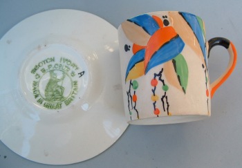 Britannia Pottery Scotch Ivory ceramic cup and saucer