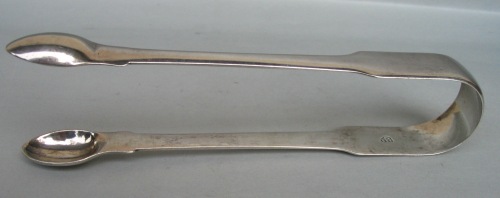 silver sugar tongs London 1812