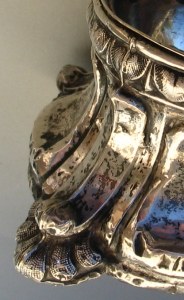 trencher 18th century silver salt cellar - Venice