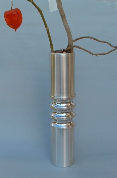 Italian designer CE.VA. Study silver vase