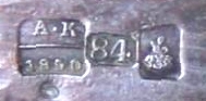 coherent hallmarks
assayer's mark 1850
town mark mid '800