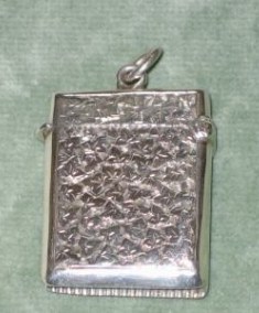 silver matchbox holder - vesta case: Birmingham 1902 maker S&B