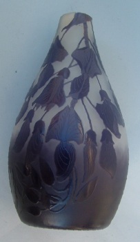 French cameo glass vase d'Argental