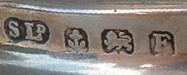 English silver
ash container
(ashtray)
hallmarks