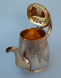 Russian antique silver teapot