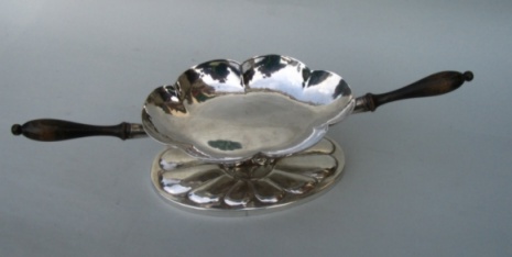 Spanish antique silver ember bowl (chofeta, brasero)