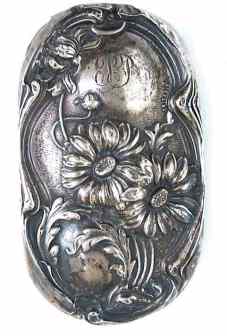 antique silver brush cover