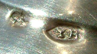 Dutch crystal cloche with silver knob hallmarks