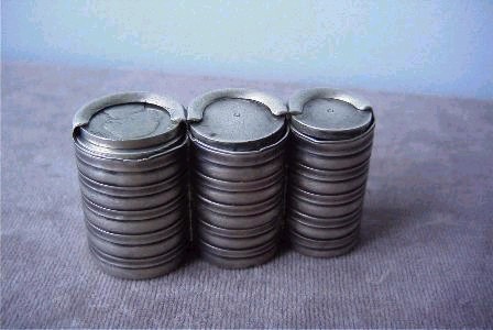 Russian antique silver coin holder