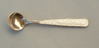 Danish silver enamel spoon