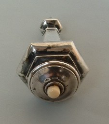 german 
antique silver 
electric 
bell push