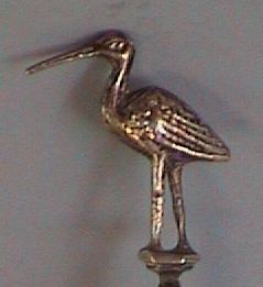 antique silver fork egret handle