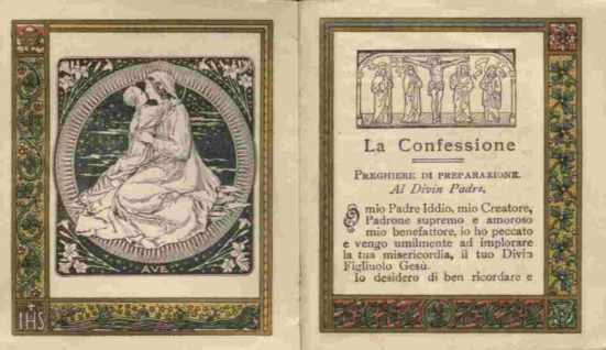 Italian prayer's book pages